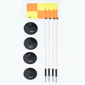 FORZA Astroturf Corner Flags, Pole & Base Set