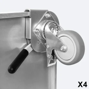 Castor Clip-On Wheels For FORZA Aluminium Storage Boxes [Pack of 4]
