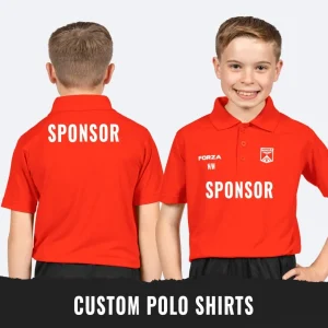 Custom FORZA Junior Boys’ Sports Polo Shirts [5x Sizes]