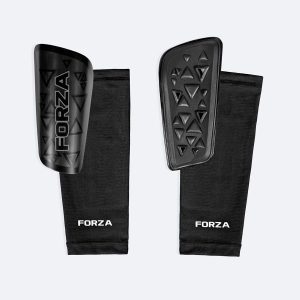 FORZA Pro Shin Pads with Sleeves - Black-out [4x Sizes]