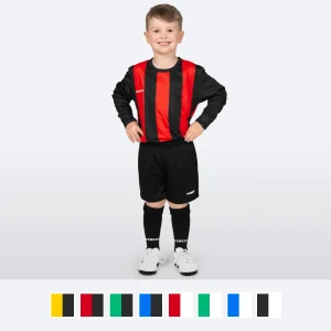 FORZA Kids'/Junior Striped Long Sleeve Football Kits [Ages 5-14]