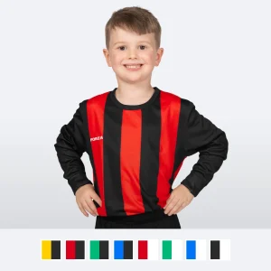 FORZA Kids'/Junior Striped Long Sleeve Football Shirts [Ages 5-14]