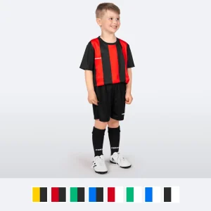 FORZA Kids'/Junior Striped Short Sleeve Football Kits [Ages 5-14]