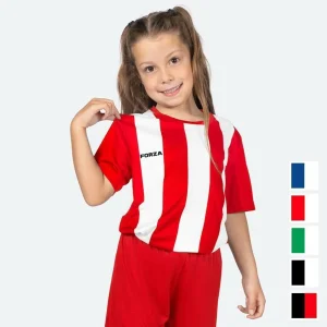 FORZA Kids'/Junior Striped Short Sleeve Football Shirts [Ages 5-14]