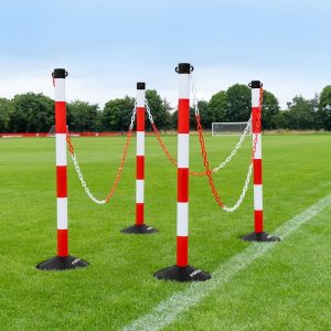 Freestanding Plastic Post & Chain Barrier Set