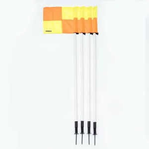 FORZA Spring Loaded Corner Flags & Poles [4-8 Pack] - 10x Colours