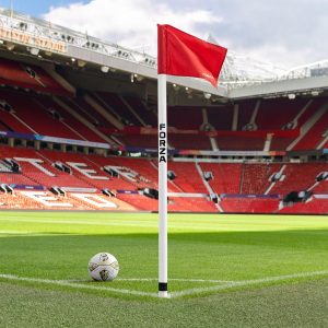 FORZA Pro Corner Flags, Poles & Sockets [UEFA Spec] - Pack of 4